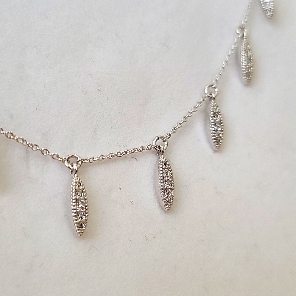 Silver Two-Row Necklace - Picture 3 of 7